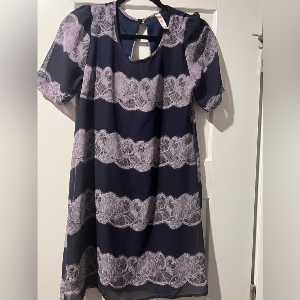 Myan Womens Blue and Purple Dress Size Small